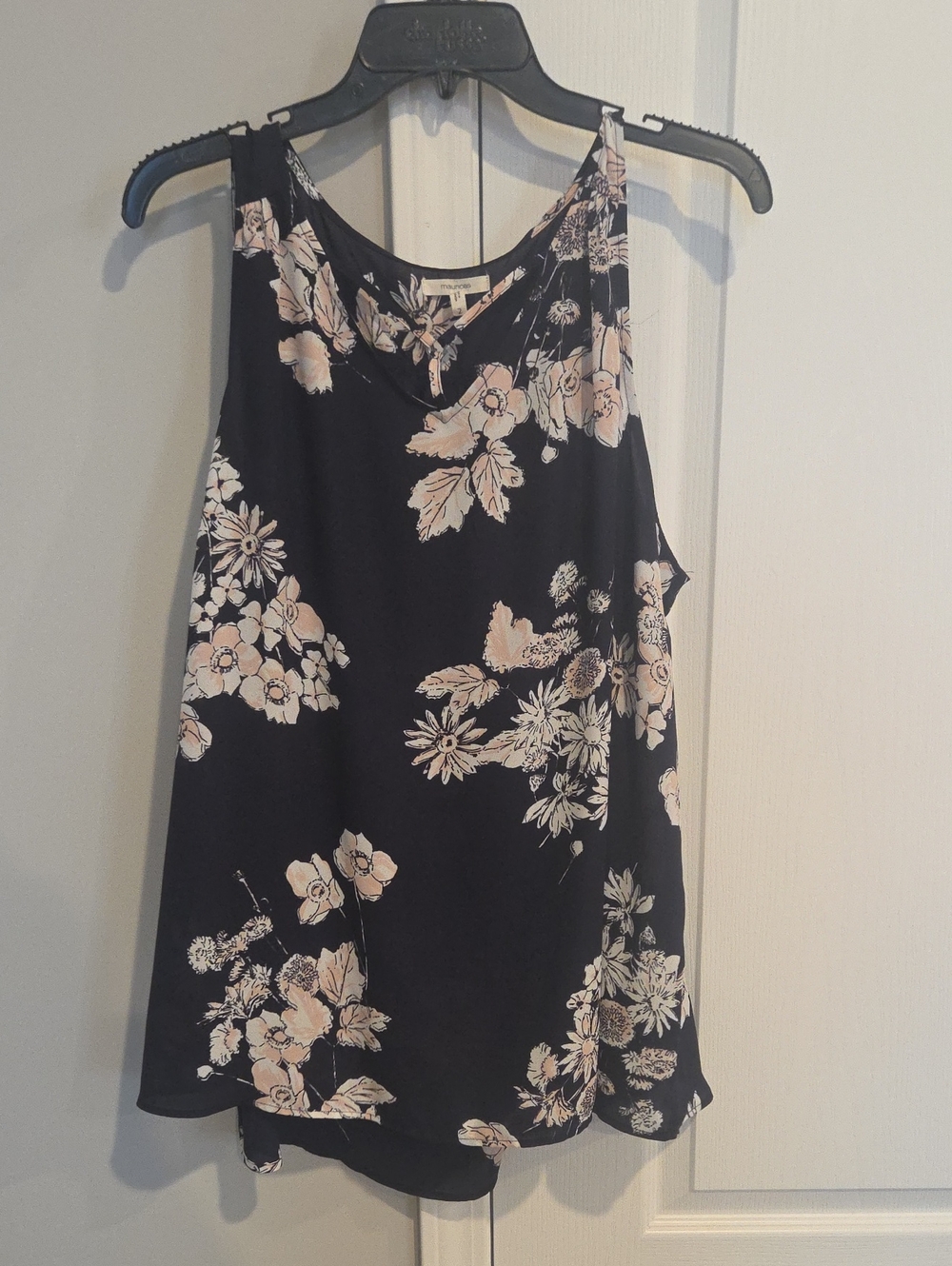 Navy Floral Top